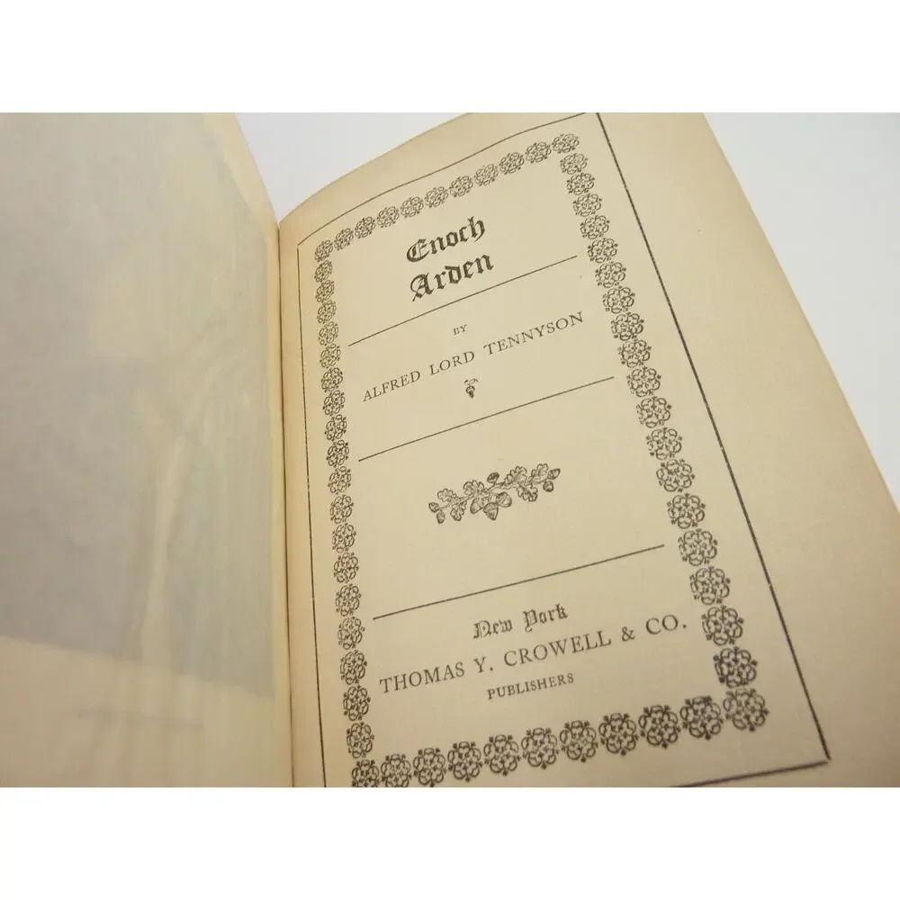 Vintage Enoch Arden Alfred Lord Tennyson Antique Leather Bound Book Crowell